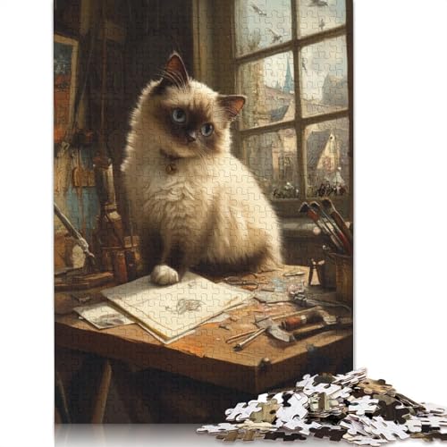 Birman Puzzle, kreative Spiele, 100% recycelter Karton, Puzzle für Erwachsene, 1000 Teile (38 x 26 cm) von POLIUAWS