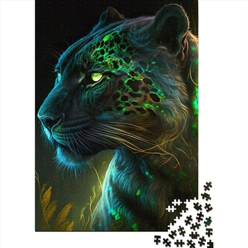Black Panther 1 Puzzle 1000 Teile für Erwachsene, Halloween-Geschenk, Puzzle, Lernspielzeug, 1000 Teile (38 x 26 cm) von POLIUAWS