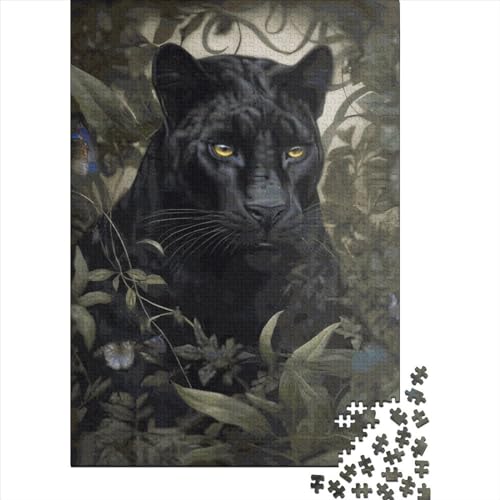 Black Panther Puzzle 1000 Teile, Holzpuzzle für Erwachsene und Jugendliche ab 12 Jahren, 1000 Teile (75x50cm) von POLIUAWS