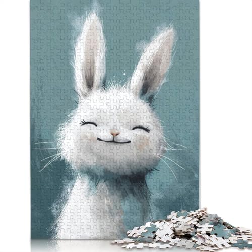 Blissful Bunny Puzzles 1000 Teile Schwer Puzzle Spielzeug Lernspiel Impossible Herausforderung Spielzeug Für Erwachsene Kinder 1000pcs (38x26cm) von POLIUAWS