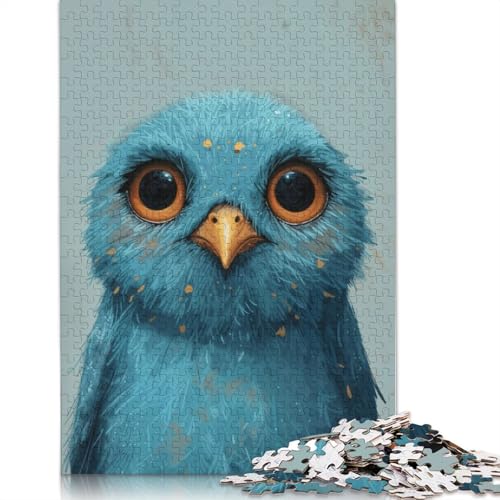 Blue Feathered Friend Puzzle 1000-teilige Schwer Puzzle Spielzeug Lernspiel Impossible Herausforderung Spielzeug Für Erwachsene Kinder 1000pcs (38x26cm) von POLIUAWS