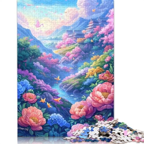 Blumen- und Schmetterlings-Puzzle, Denksportaufgabe, Premium-Puzzle aus Karton für Kinder und Erwachsene ab 12 Jahren, 1000 Teile (38 x 26 cm) von POLIUAWS