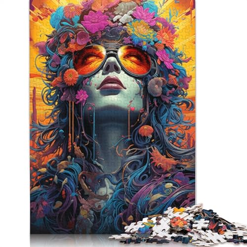 Blumengöttin-Puzzle, lustiges Premium-Puzzle aus Karton für Jungen oder Mädchen, 1000 Teile (75 x 50 cm) von POLIUAWS