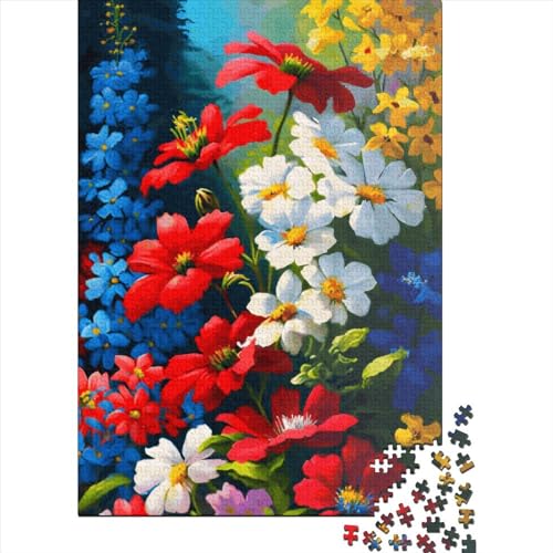 Blumenpuzzle aus Holz, 1000 Teile für Erwachsene, pädagogisches Spiel, Herausforderung, 1000 Teile (38 x 26 cm) von POLIUAWS