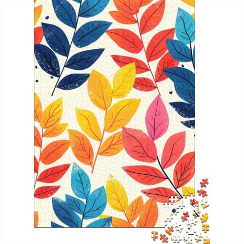 Blumenpuzzle für Erwachsene, 1000 Teile, Holzpuzzle für Erwachsene und Jugendliche ab 12 Jahren, 1000 Teile (75 x 50 cm) von POLIUAWS