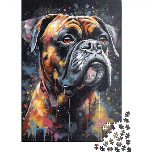 Boxer-Puzzle, 1000 Teile, für Erwachsene und Jugendliche, aus Holz, pädagogisches Spiel, Herausforderungsspielzeug, 1000 Teile (75 x 50 cm) von POLIUAWS