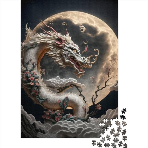 Brave Dragon Puzzle, 1000 Teile, für Erwachsene und Jugendliche, Lernspiele für Zuhause, Bastelspielzeug, 1000 Teile (75 x 50 cm) von POLIUAWS