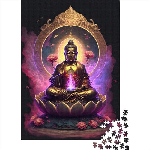 Buddha-Holzpuzzle 3, 1000 Teile, für Erwachsene, 1000 Teile (75 x 50 cm) von POLIUAWS