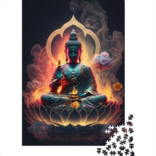 Buddha654 Holzpuzzle, 1000 Teile, für Erwachsene, ideal für Jugendliche, Männer und Frauen, 1000 Teile (75 x 50 cm) von POLIUAWS