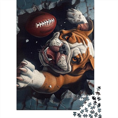 Bulldog Puzzle, herausfordernd und knifflig, 100% recycelter Karton, Puzzle für Erwachsene und Kinder, 1000 Teile (75 x 50 cm) von POLIUAWS