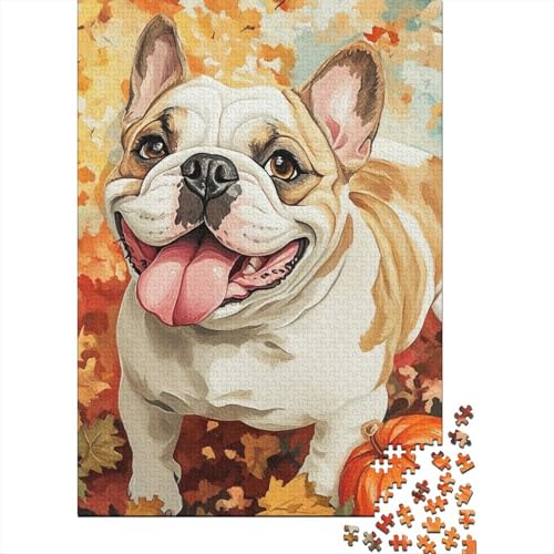 Bulldog Puzzle, schwieriges, rechteckiges Hartpapier-Puzzle für Erwachsene und Kinder, einzigartiges Geschenk, 1000 Teile (75 x 50 cm) von POLIUAWS
