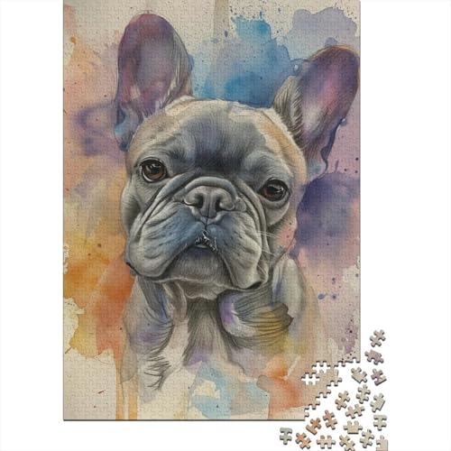 Bulldog Puzzle 1000 Teile Papier Puzzle Puzzle für Erwachsene Lernspiel Herausforderung Spielzeug 1000 Teile (38x26cm) von POLIUAWS