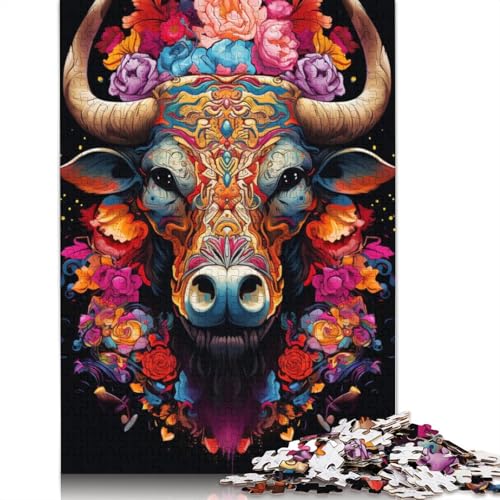 Bunte Bullen-Puzzles, rechteckig, Papp-Puzzle, Kinder ab 12 Jahren, 1000 Teile (75 x 50 cm) von POLIUAWS