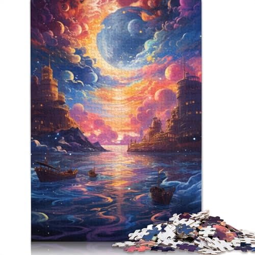 Bunte Herbstlandschaft, 1000-teiliges Puzzle, ab 18 Jahren, Lernspiele, Puzzles für Erwachsene für Frauen, für Kinder ab 12 Jahren, 1000 Teile (75 x 50 cm) von POLIUAWS