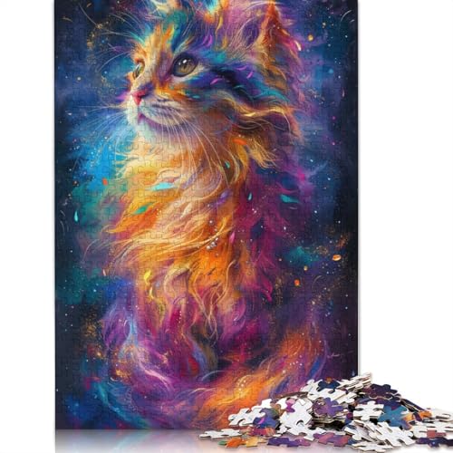 Bunte Katzen-Puzzles für Erwachsene, Spielzeug, Lernspiel, schwierige Puzzles für Kinder ab 12 Jahren, 1000 Teile (75 x 50 cm) von POLIUAWS
