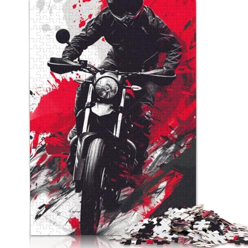 Bunte Motorräder, 1000-teiliges Puzzle, ab 18 Jahren, Lernspiele, Puzzles für Erwachsene für Frauen, für Kinder ab 12 Jahren, 1000 Teile (75 x 50 cm) von POLIUAWS