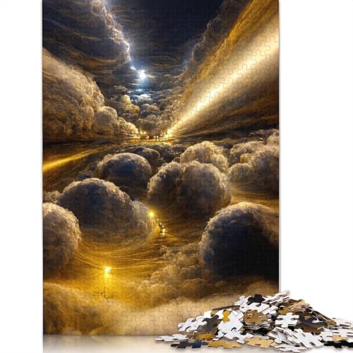 Bunte Traumwolken-Puzzle für Erwachsene, Premium-Puzzle aus 100% recyceltem Brett, Problemlösungsrätsel für Erwachsene und Kinder, 1000 Teile (75 x 50 cm) von POLIUAWS