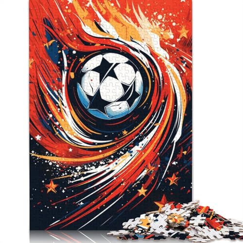 Bunter Fußball, 1000-teiliges Puzzle, ab 18 Jahren, Lernspiele, Puzzles für Erwachsene, für Frauen, für Kinder ab 12 Jahren, 1000 Teile (75 x 50 cm) von POLIUAWS