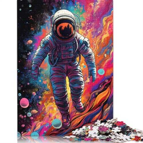 Buntes Astronauten-Puzzle, Lernspiele, Familienaktivitäten, Premium-Karton-Puzzle für Frauen und Männer, 1000 Teile (38 x 26 cm) von POLIUAWS