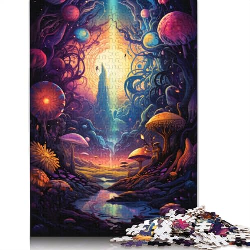 Buntes Fantasielandschafts-Puzzle, Entspannungs-Herausforderungsspielzeug, Premium-Karton-Puzzle für Erwachsene und Kinder, 1000 Teile (75 x 50 cm) von POLIUAWS