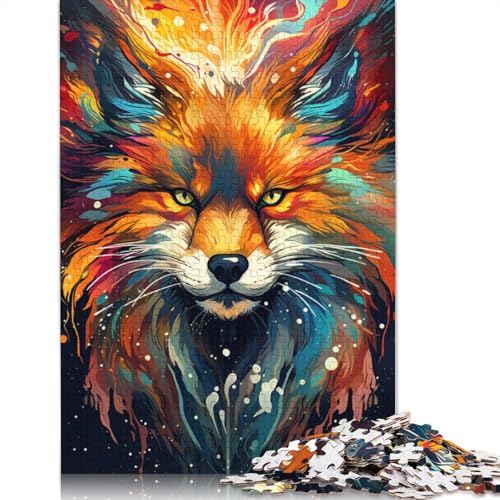 Buntes Fantasy-Fuchs-Puzzle, 100% recycelter Karton, 100% recycelter Karton, Puzzle für Jungen oder Mädchen, 1000 Teile (75 x 50 cm) von POLIUAWS