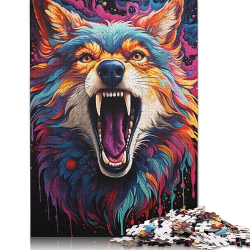 Buntes Fantasy-Fuchs-Puzzle, Denksportaufgabe, 100% recycelter Karton, Puzzle für Kinder und Erwachsene ab 12 Jahren, 1000 Teile (38 x 26 cm) von POLIUAWS
