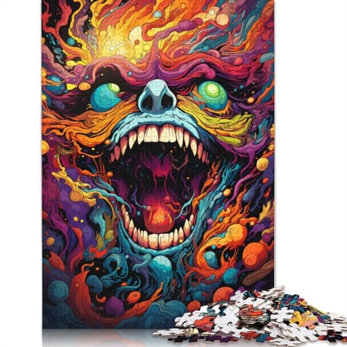 Buntes Fantasy-Monster-Puzzle, lustiges Premium-Puzzle aus Karton für Jungen oder Mädchen, 1000 Teile (38 x 26 cm) von POLIUAWS