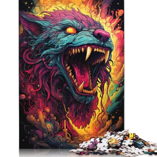 Buntes Fantasy-Tier-Puzzle, 100% recycelter Karton, 100% recycelter Karton, Puzzle für Jungen oder Mädchen, 1000 Teile (75 x 50 cm) von POLIUAWS