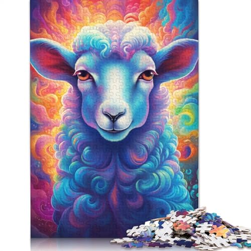 Buntes Mal-Schaf-Puzzle-Spielzeug, Lernspiel, Premium-Puzzle aus Karton für Erwachsene und Kinder, 1000 Teile (75 x 50 cm) von POLIUAWS