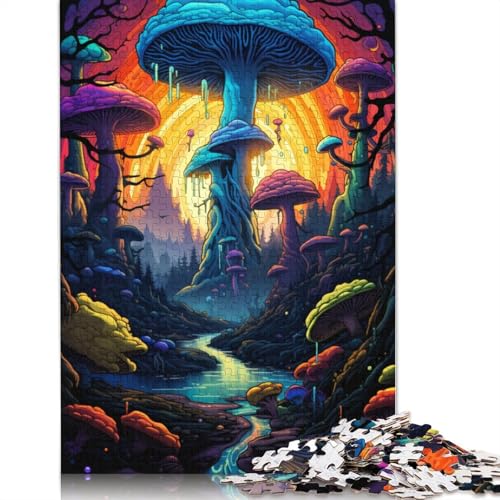 Buntes Pilz-Puzzle, 10 Puzzleteile, einzigartige Heimdekoration, 100% recycelter Karton, für Jungen oder Mädchen, 1000 Teile (75 x 50 cm) von POLIUAWS