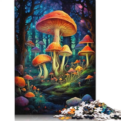 Buntes Pilzkunst-Puzzle für Erwachsene, 1000 Teile, herausfordernde Familienspiele, Denkspiele für Kinder ab 12 Jahren, 1000 Teile (75 x 50 cm) von POLIUAWS