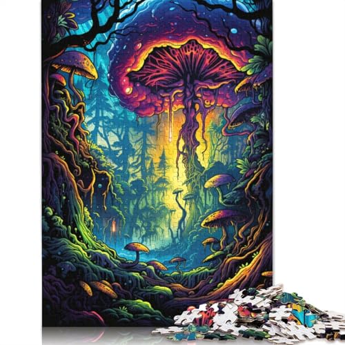 Buntes Pilzwelt-Puzzle, Dekompressionsspielzeug, rechteckiges Papierpuzzle für Kinder und Erwachsene ab 12 Jahren, 1000 Teile (75 x 50 cm) von POLIUAWS