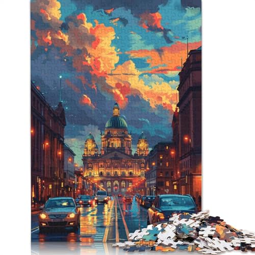 Buntes Taj Mahal-Puzzle für Erwachsene, kreative Spiele, Puzzle, Kinder, 1000 Teile (75 x 50 cm) von POLIUAWS