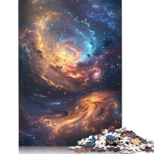Buntes kosmisches Puzzle für Erwachsene, 1000 Teile, herausfordernde Familienspiele, Denkspiele für Kinder ab 12 Jahren, 1000 Teile (75 x 50 cm) von POLIUAWS