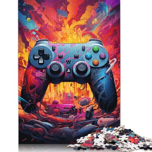 Buntes psychedelisches Griffpuzzle, schwierige Herausforderung, 100 Prozent recycelter Karton, Puzzle für Erwachsene, 1000 Teile (75 x 50 cm) von POLIUAWS
