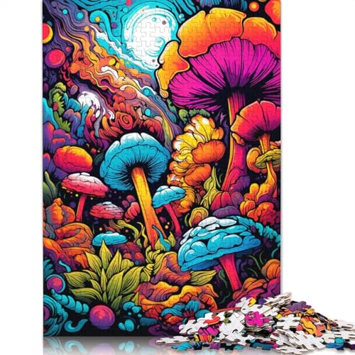 Buntes psychedelisches Landschaftspuzzle, einzigartige Heimdekoration, 100% recycelter Karton, Puzzle für Erwachsene, 1000 Teile (75 x 50 cm) von POLIUAWS