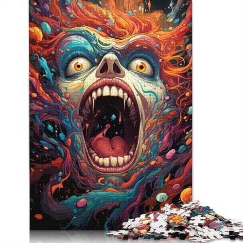 Buntes psychedelisches Monster-Puzzle, DIY-Spiel, Premium-Karton-Puzzle für Frauen und Männer, 1000 Teile (38 x 26 cm) von POLIUAWS