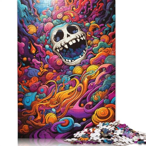Buntes psychedelisches Puzzle, 100% recycelter Karton, 100% recycelter Karton, Puzzle für Jungen oder Mädchen, 1000 Teile (75 x 50 cm) von POLIUAWS