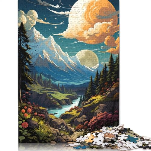 Charmantes Landschaftspuzzle, Denksportaufgabe, Premium-Puzzle aus Karton für Kinder und Erwachsene ab 12 Jahren, 1000 Teile (38 x 26 cm) von POLIUAWS