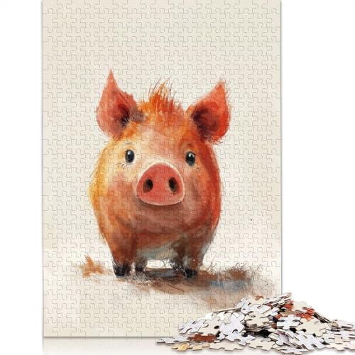 Charming Piglet Puzzles 1000 Teile Schwer Puzzle Spielzeug Lernspiel Impossible Herausforderung Spielzeug Für Erwachsene Und Kinder in Bewährter 1000pcs (75x50cm) von POLIUAWS