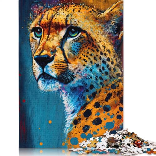Cheetah Puzzles 1000 Teile Schwer Puzzle Spielzeug Lernspiel Impossible Herausforderung Spielzeug Für Erwachsene Kinder 1000pcs (75x50cm) von POLIUAWS