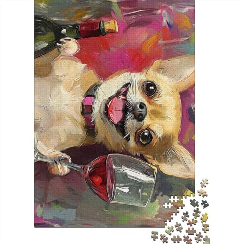 Chihuahua-Puzzle, kreative Spiele, Premium-Puzzle aus Karton, für Frauen und Männer, Geburtstagsgeschenk, 1000 Teile (75 x 50 cm) von POLIUAWS