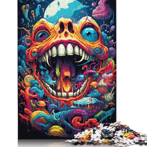 Color Painting Monster Puzzle, Premium-Puzzle aus 100% recyceltem Kartonpapier, rechteckig, für Erwachsene, einzigartiges Geschenk, 1000 Teile (38 x 26 cm) von POLIUAWS