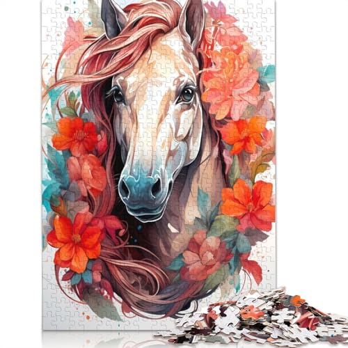 Colorful Horse Puzzles 1000 Teile Schwer Puzzle Spielzeug Lernspiel Impossible Herausforderung Spielzeug Für Erwachsene Und Kinder Ab 12 Jahren 1000pcs (38x26cm) von POLIUAWS