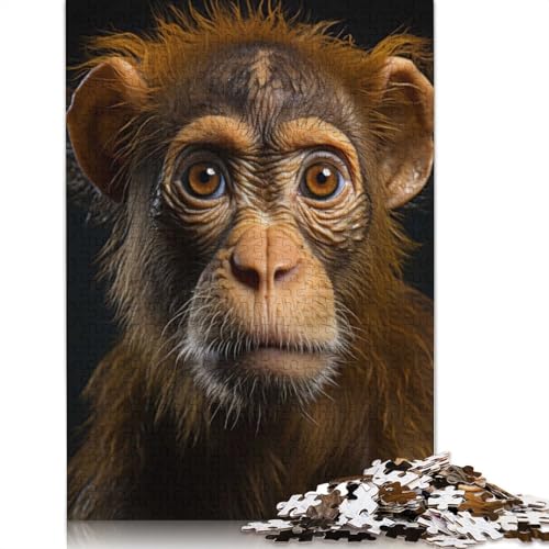 Cooles Affenporträt, 1000-teiliges Puzzle für Erwachsene | Familienspaß-Puzzles für Erwachsene, Geschenke, Denkspiele, 1000 Teile (38 x 26 cm) von POLIUAWS