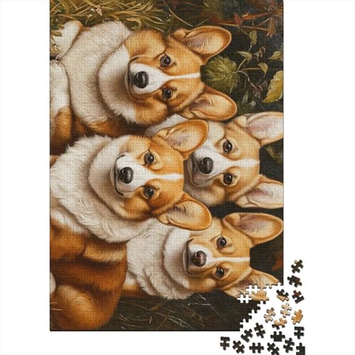 Corgi-Puzzle, 100% recycelter Karton, 100% recycelter Karton, Puzzle für Jungen oder Mädchen, 1000 Teile (75 x 50 cm) von POLIUAWS