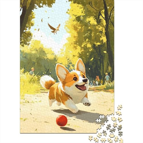 Corgi-Puzzle, 100% recycelter Karton, 100% recycelter Karton, Puzzle für Jungen oder Mädchen, 1000 Teile (75 x 50 cm) von POLIUAWS