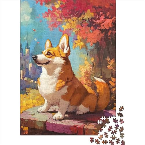 Corgi-Puzzle, einzigartige Heimdekoration, 100% recycelter Karton, Puzzle für Erwachsene, 1000 Teile (75 x 50 cm) von POLIUAWS
