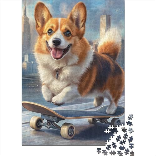 Corgi-Puzzle, herausfordernd und knifflig, 100% recycelter Karton, Puzzle für Erwachsene und Kinder, 1000 Teile (38 x 26 cm) von POLIUAWS