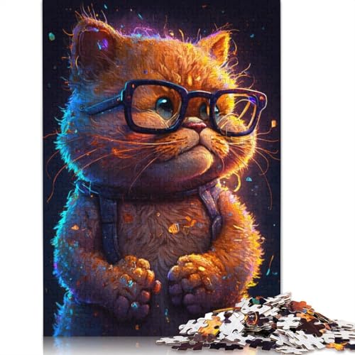 Cosmic Garfield trägt eine Brille, Puzzle für Erwachsene, 1000 Teile, herausfordernde Familienspiele, Denkspiele für Kinder ab 12 Jahren, 1000 Teile (75 x 50 cm) von POLIUAWS